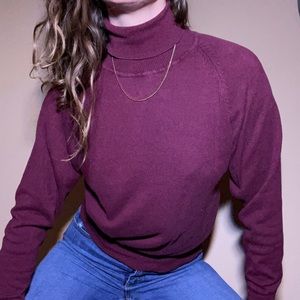 Maroon turtleneck